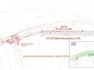 Dažďová kanalizácia a ORL – Bytový dom, Internátna ul., BB